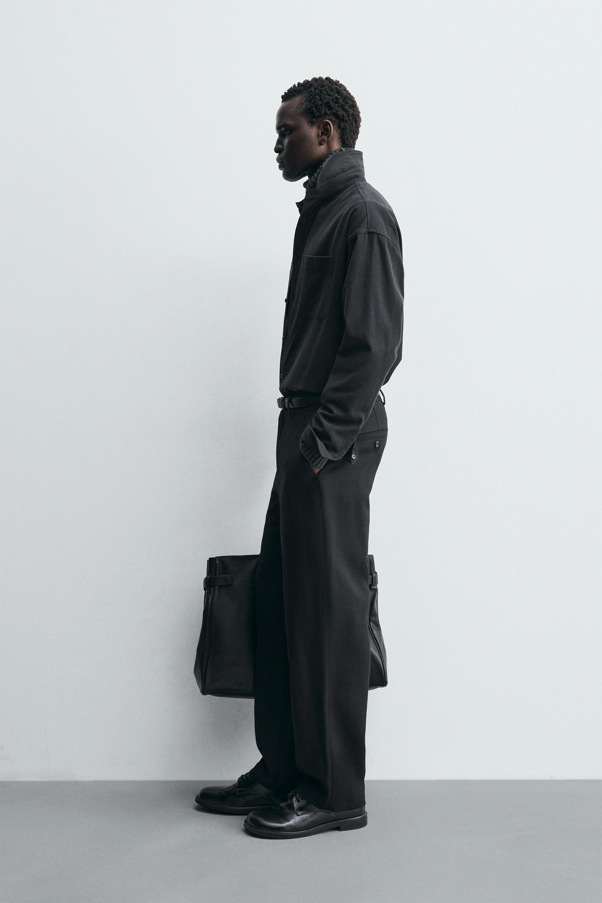 100% WOOL STRAIGHT FIT PANTS